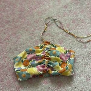 Zara floral halter top size xs